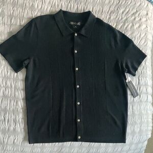 Christian Lacroix Men's 100% Extra Fine Merino Wool Button Up Lightweight Luxury